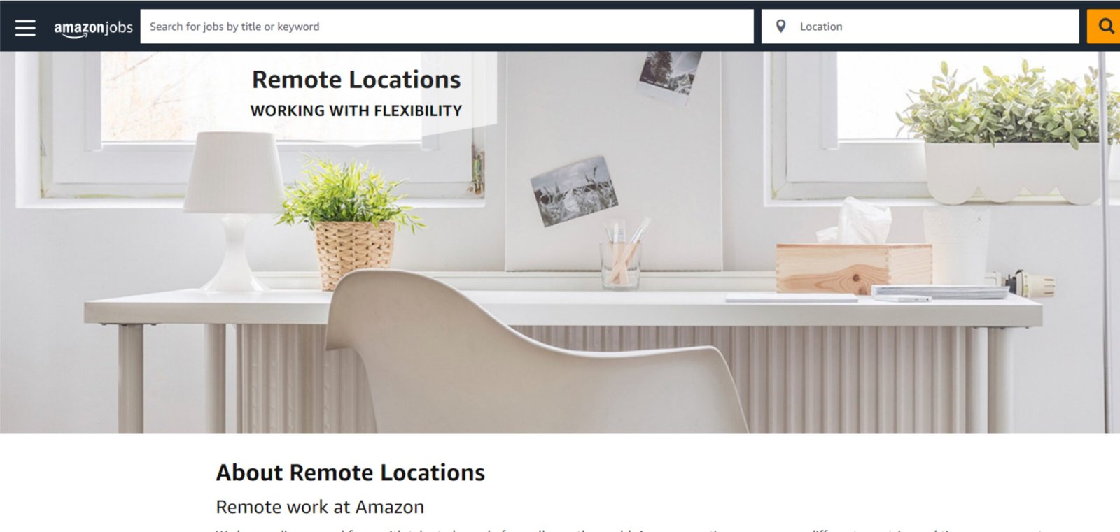 Amazon Remote Jobs: A picture showing a dedicated workspace for Amazon remote jobs.